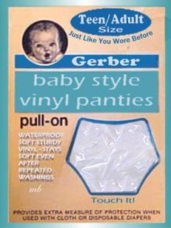 Original Gerber U s A Made Adult Plastic Pants Large