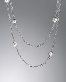 David Yurman Pearl Wrap Chain Necklace   