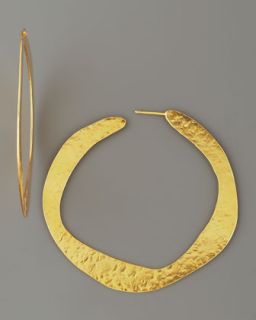 Hammered Brass Earrings  