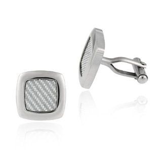 Stainless Steel Square Woven Mens Cufflinks Jewelry