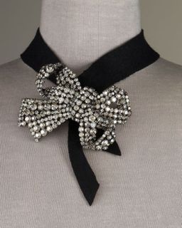 Vera Wang Crystal Bow Necklace   Neiman Marcus