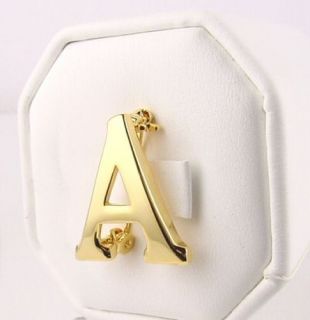 Midas Touch Block Initial A Pin of 14k Gold Hge