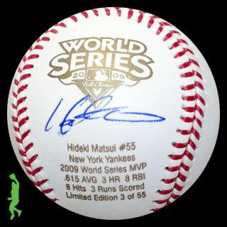 Hideki Matsui Signed Auto 2009 World Series MVP Baseball Ball Yankees
