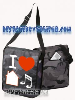 Love House Music Commuter Messenger Laptop DJ Bag GCA