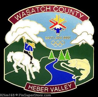 Olympic Pins 2002 Salt Lake City Wasatch County Heber Valley Mountain