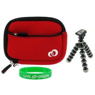 Neoprene Sleeve (Spicy Red) Case and Premium Tripod for