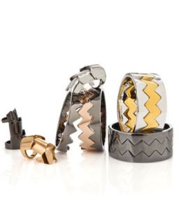 Eddie Borgo Hinged Plate Rings & Bear Trap Bangle Sets   