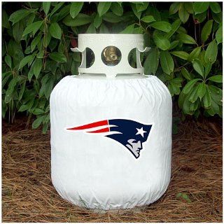 NFL New England Patriots Outdoor White Propane Grill Tank