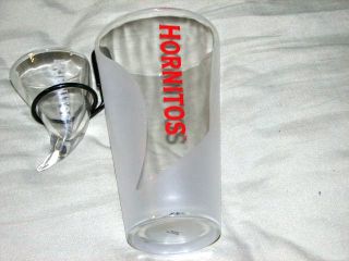 Hornitos Tequila Beer Glass w Horned Shot Glass and Hanger New
