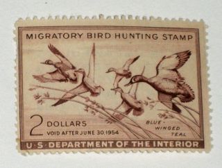 Scott RW20 $2 00 1953 Duck Hunting Stamp Mint Hinged