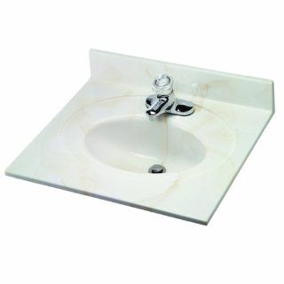 37 x 19 Recessed Oval Bowl Marble Vanity Top Finish