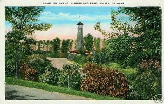  1930 Highland Park Joliet Illinois Postcard