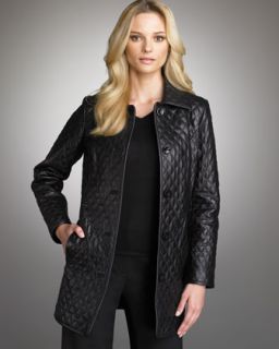 Neiman Marcus Quilted Leather Jacket, Womens   Neiman Marcus