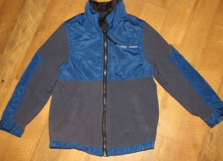 Boys Zero Xposur Fleece Jacket Youth Size 8 Coat Zip Up Blue Gray
