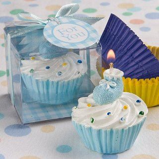 Blue Cupcake Design Candle Favors 8171
