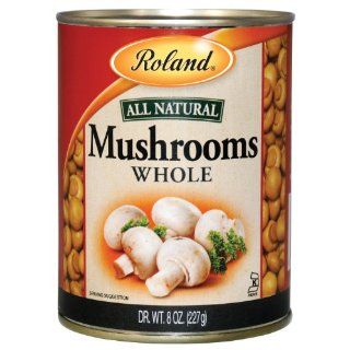 Roland Whole Mushrooms, 8 Ounce Tins (Pack of 24) Grocery