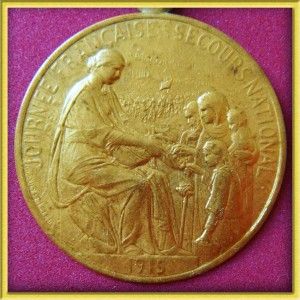  Nouveau National Emergency Day 1915 Medal by Hippolyte Lefebvre