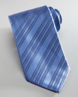 M04T3 Stefano Ricci Diagonal Stripe Silk Tie, Blue