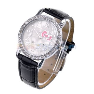 10 Wholesale Hello Kitty Black Watch Mother of Pearl