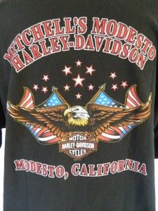  80s 90s blk HARLEY DAVIDSON biker HOLOUBEK 3D EMBLEM motorcycle shirt