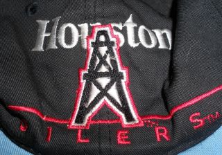 Houston Oilers Blue Black Hat Retired NFL Team Hat
