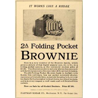 1910 Ad Kodak Brownie Camera Eastman 2 A Folding Pocket