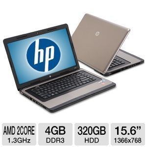HP 635 LJ512UT Notebook PC AMD Dual Core E 300 1 3GHz 4GB DDR3 320GB
