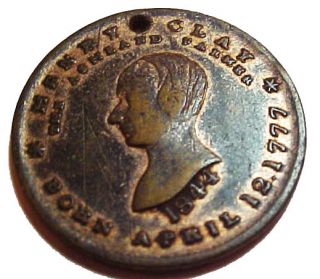 SCARCE Henry Clay Campaign token/HARD TIMES TOKEN HT 807  D HC 1844 36