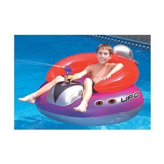 UFO Inflatable Spaceship Squirter Pool Float Toy: Patio