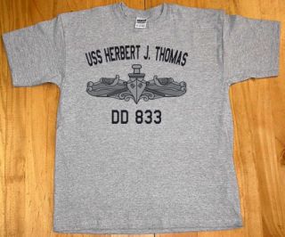US USN Navy USS Herbert J Thomas DD 833 T Shirt