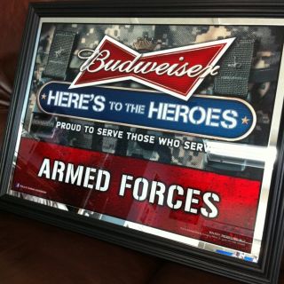 Budweiser Armed Forces Mirror, Herod To The Heros
