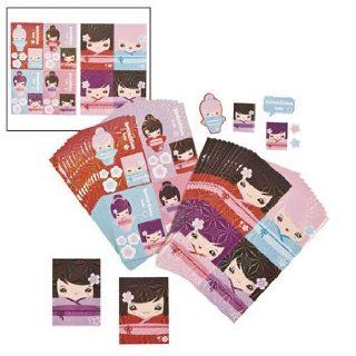 Japanese Girl Sticker Sheets   Stickers & Labels & Novelty