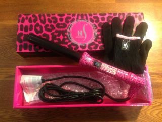 Herstyler professional clipless curling iron wand 25mm With protective