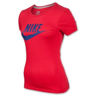 Womens Nike Logo T Shirt University Red/White