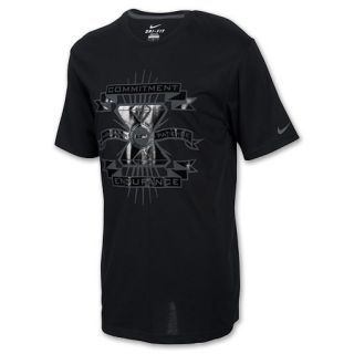 Mens Nike Lebron Committed Tee Black/Anthracite