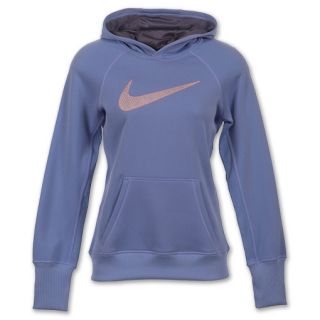 Nike Swoosh Out Womens Pullover Hoodie Purple