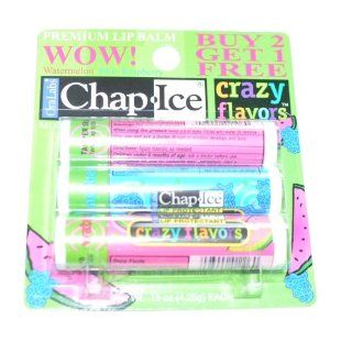 Chap Ice SPF 4 Premium Lip Balm, Crazy Flavors (Watermelon