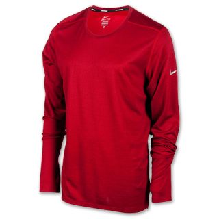 Nike Dri FIT Wool Mens Running Shirt Red