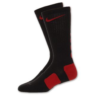 Nike Elite Mens Basketball Crew Socks Black/Red