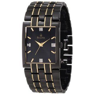 Bulova Mens 98D004 Diamond Dial Watch Watches 
