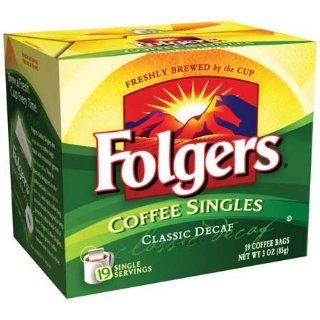 Folgers Coffee Singles Classic Decaf 19 ct   12 Pack 