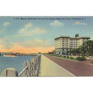 1950s Vintage Postcard Murray Boulevard, showing Fort