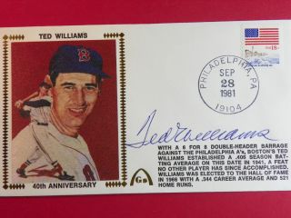 HOF Auto Signed Gateway Cachet Ted Williams Red Sox Autograph COA