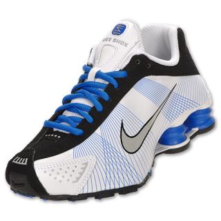Nike Shox R4 Flywire Kids Running Shoe White/Blue