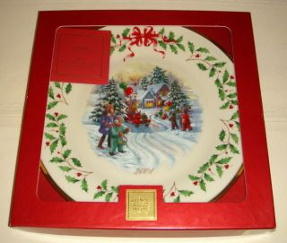 Lenox 2001 Annual Holiday Series Santas Parade Plate Mint Nice