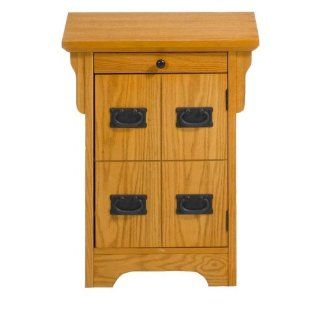 Craftsman End Table/cabinet 25hx20w Light Oak Home