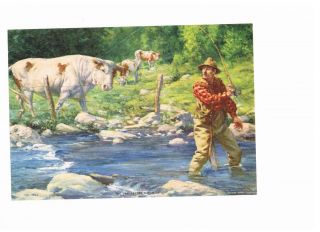 Lithograph Print “The Unexpected Catch” 4004 1937 Artist Anton