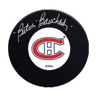 Emile Bouchard autographed Hockey Puck (Montreal Canadiens