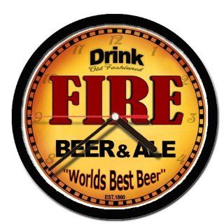 FIRE beer and ale cerveza wall clock 