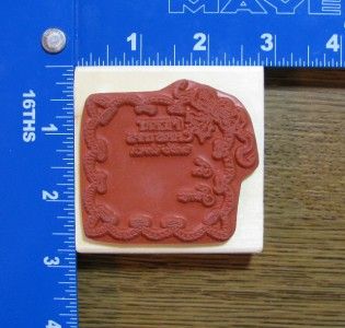 Holly Pond Hill Rubber Stamp Christmas to from Ribbon Lace Gift Tag x